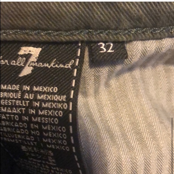 7 for all mankind green High Waist Shorts - Picture 5 of 6